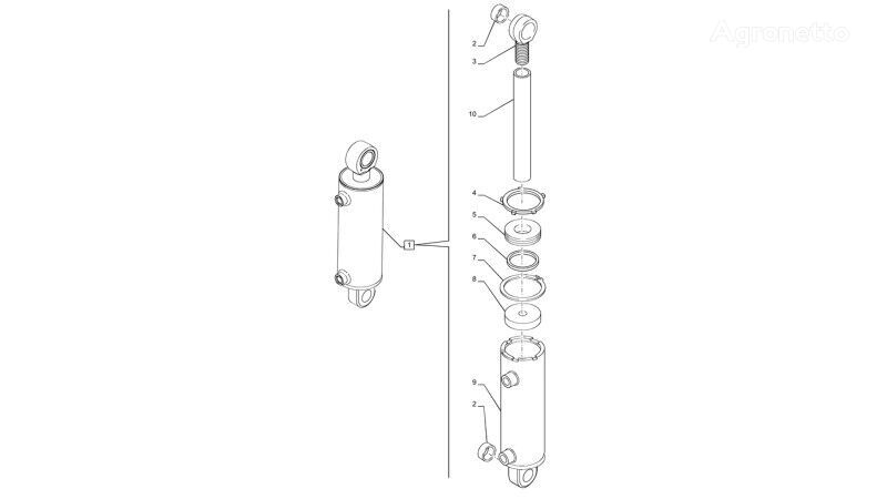 Głowica cylindra 1 cylinder  47137402 pentru tractor cu roţi New Holland T6090