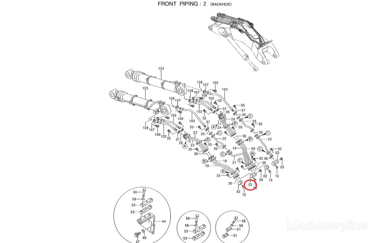 BLOCK Hitachi 3085997 для экскаватора Hitachi