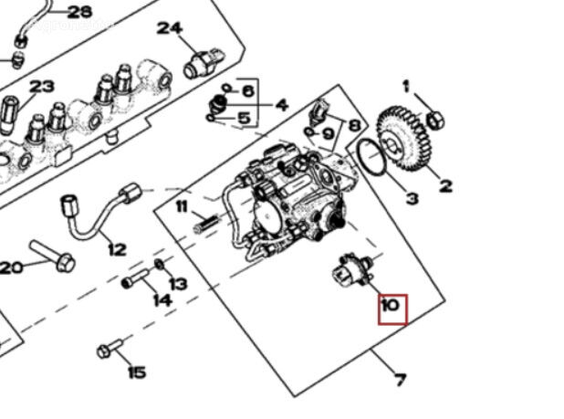 Kontrolniy klapan John Deere AXE20377 para John Deere cosechadora de cereales