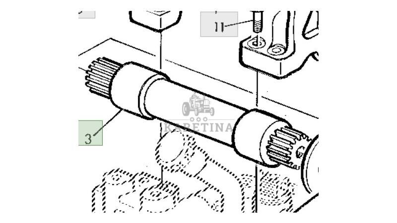 Wał Wachliwy Wałek Ramion Podnośnika  John Deere 6800 6900 ذراع الرفع عمود التأرجح R111550 لـ جرار بعجلات John Deere 6800, 6900 - Agroline