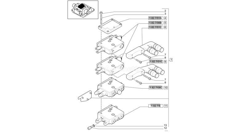 Zawór sterujący New Holland 87312721 برای تراکتور چرخ دار New Holland T6010 T6070