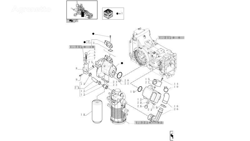 Kompensator  New Holland T6010 Kompensator 84209779 для трактора колесного New Holland T6010