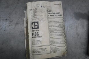 autres éléments fonctionnels MANUAL DE PARTES  140G pour niveleuse Caterpillar 140G