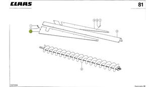 autres éléments fonctionnels rozładunek – blacha osłony 0006049852 pour moissonneuse-batteuse Claas Dominator 98