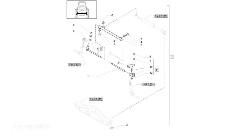 autres éléments fonctionnels Ramię  82029584 pour tracteur à roues New Holland T6010