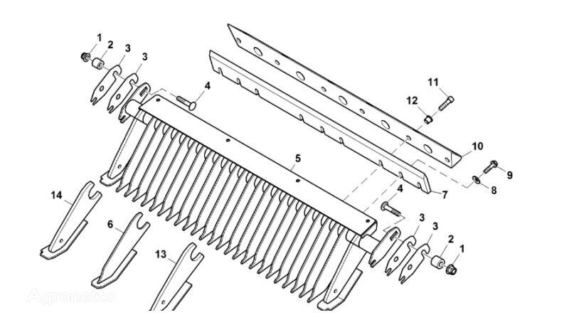 Część żniwna DC218717 otras piezas de funcionamiento para John Deere 960 empacadora