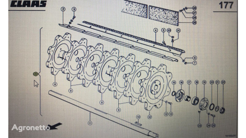 altre parti operative bęben młócący per mietitrebbia per grano Claas Lexion 580