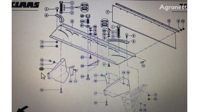 Disco formierz pokosu other operating parts for Claas grain harvester