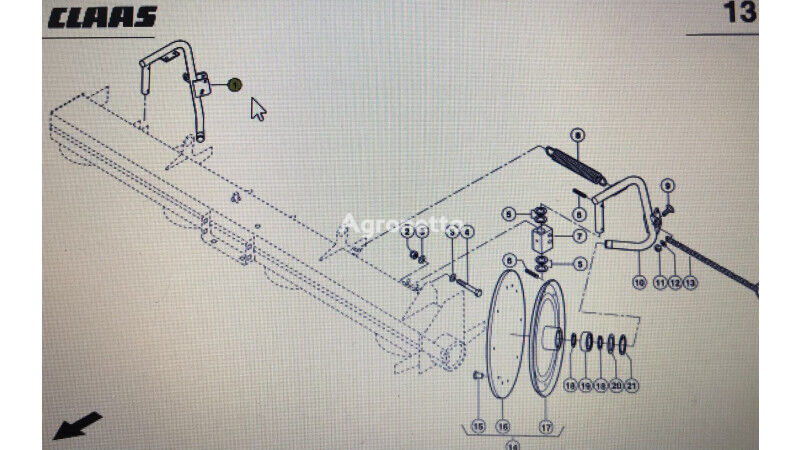 أجزاء تشغيلية أخرى Corto ramię obrotowe 00 لـ آلة الحش Claas