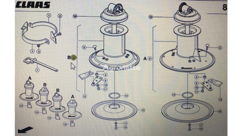 bęben tnący prawy 00 other operating parts for Claas Corto mower