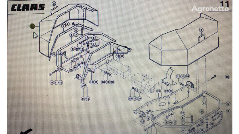 Corto kołpak ochronny prawy 00 other operating parts for Claas grain harvester