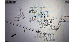 Wałek Podajnika Zbożowego drugi radni delovi za Claas Mega 370-340 kombajna za žito