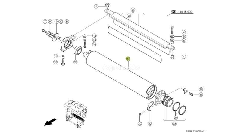 Walec dolny tylny gładki  0026538050 otras piezas de funcionamiento para Claas Jaguar 970 cosechadora de forraje - Agronetto