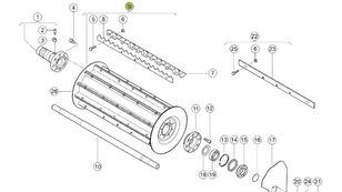 Walec górny wciągający 0014101881 otras piezas de funcionamiento para Claas Jaguar 970 cosechadora de forraje