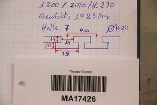 Aufspannplatte mit T Nut 2000/1200/H230 mm tüübi jaoks tööstusseadme müük - Pilt 8 | Machineryline EE Aufspannplatte mit T Nut 2000/1200/H230 mm tüübi jaoks tööstusseadme | Pilt 8 - Machineryline
