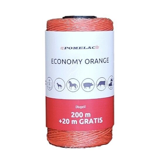 Plecionka Economy orange 200m for electric shepherd