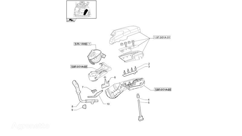 Urządzenie nastawcze  82038399 para New Holland T6010 tractor de ruedas