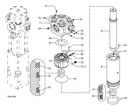 Cylinder, Piston Caterpillar Rammer pour marteau hydraulique Rammer G80, 101302, 101626, 104390, 101443