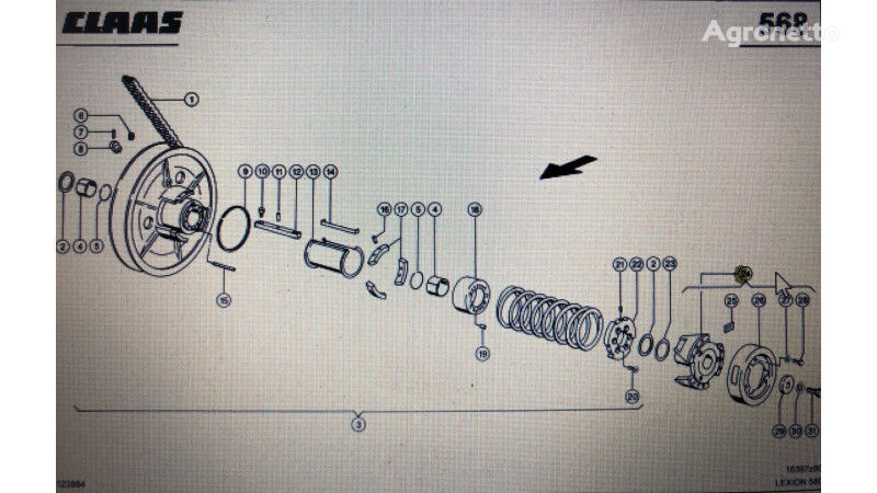 Claas talerz dociskowy Claas 00 667 485 Claas Lexion 580 670 750-730 kombájn-hoz