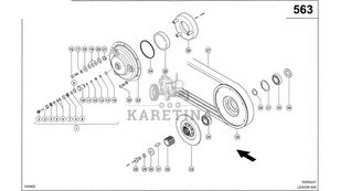 KOŁO PASOWE   Claas Lexion 600 KOŁO PASOWE  0006287492 (Sprzęgło napędu przyrządu żn 0006287492 para Claas Lexion 600 cosechadora de cereales