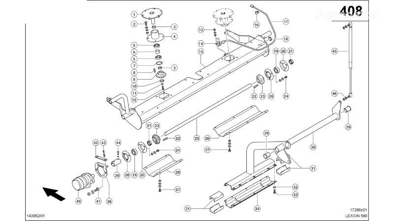 RAMIĘ NOŚNE  Claas Rozdzielacz plew; kanał) 0007831231 za Claas Lexion 580  kombajna za žito