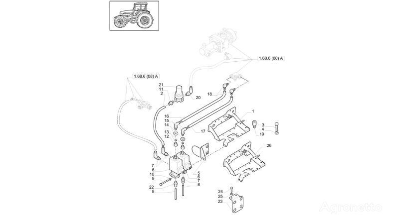 Wspornik  New Holland T6010 T6070 Wspornik 84145738 84145738 для трактора колесного New Holland T6010 T6070