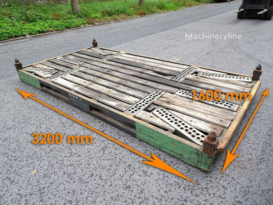 Steel pallets 3200 x 1600 x 200 mm paredzēts metālapstrādes iekārtas - Machineryline