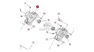 Fendt Vario 1038 1042 1046 1050 pyörätraktori Wspornik Tylnego TUZ Fendt Vario 1038 1042 1046 1050 GEN 3 Takanostolaitteen kiinnike 53087120021