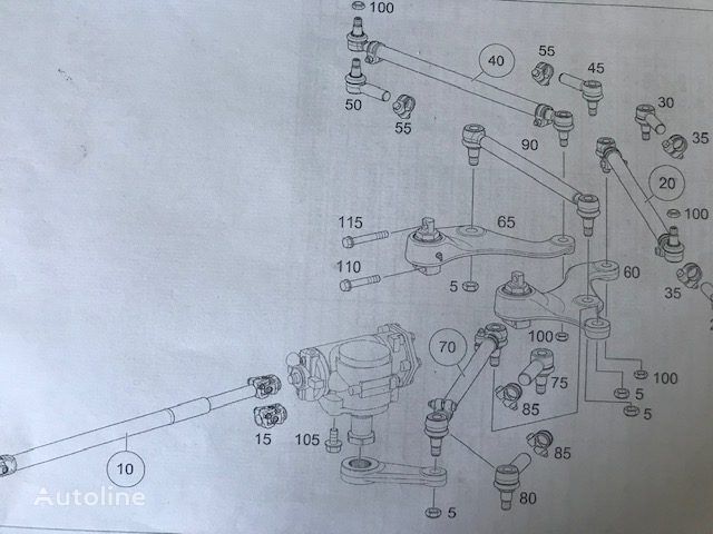 Lenkgetriebe other suspension spare part for Setra 3er Reihe GT/GTHD/ NF/UL/HDH, 4er Reihe GT/GTHD/NF/UL/HDH bus