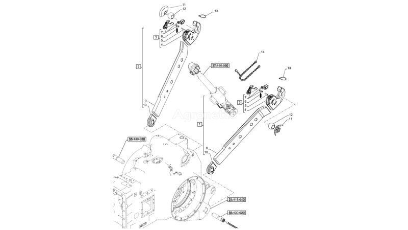 Cięgło dolne  47137104 sonstiges Ersatzteil Aufhängung für New Holland T6090 Radtraktor