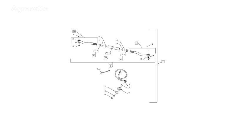 другая запчасть к ходовой Cięgno T607087674615 для трактора колесного New Holland T6090