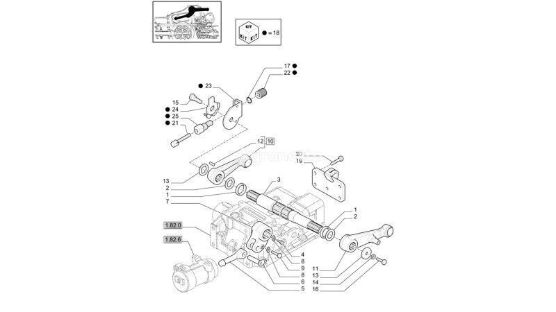 Ramię 5165509 otra pieza del sistema de suspensión para New Holland T6010 tractor de ruedas