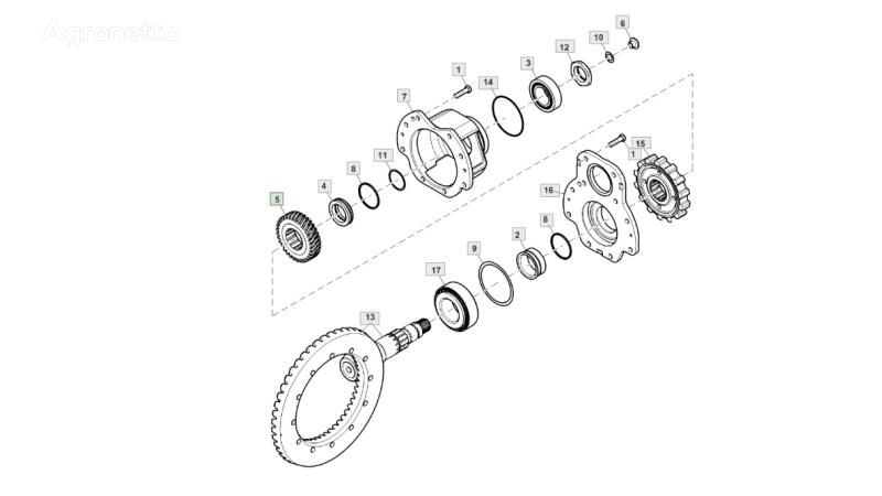 obudowa łożyska L218583 otra pieza del sistema de suspensión para John Deere 6230 6250 tractor de ruedas