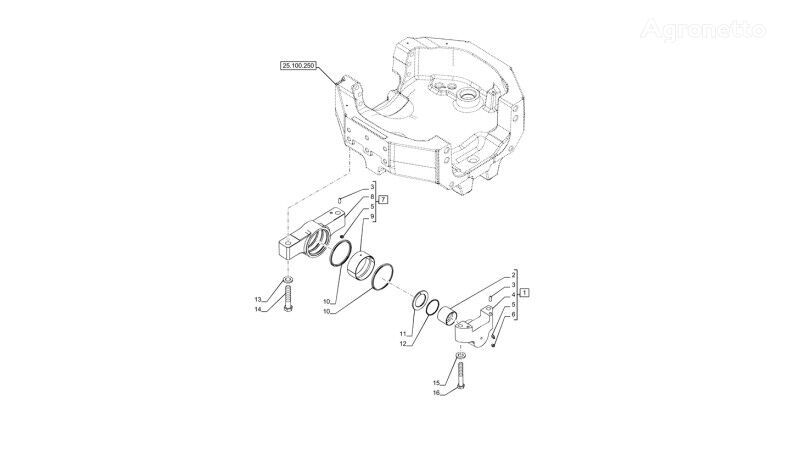 інша запчастина до ходової Czop zawieszenia obr  87543985 до трактора колісного New Holland T6070