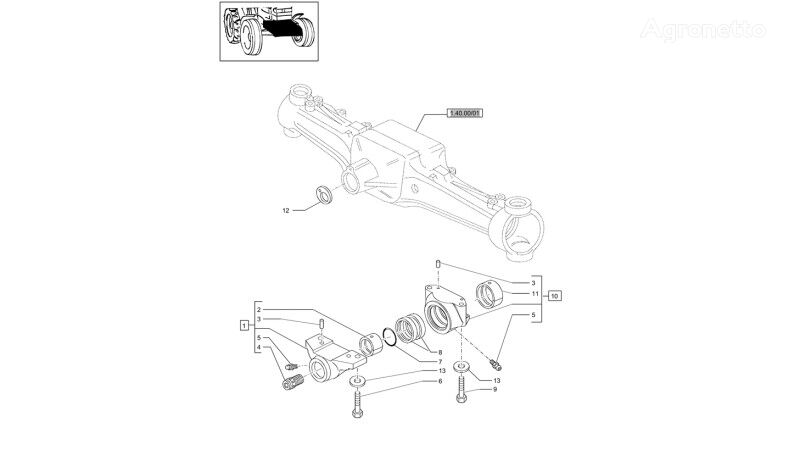 sospensione - altro ricambio Czop zawieszenia obr per trattore gommato New Holland T6010 T6090 T6070