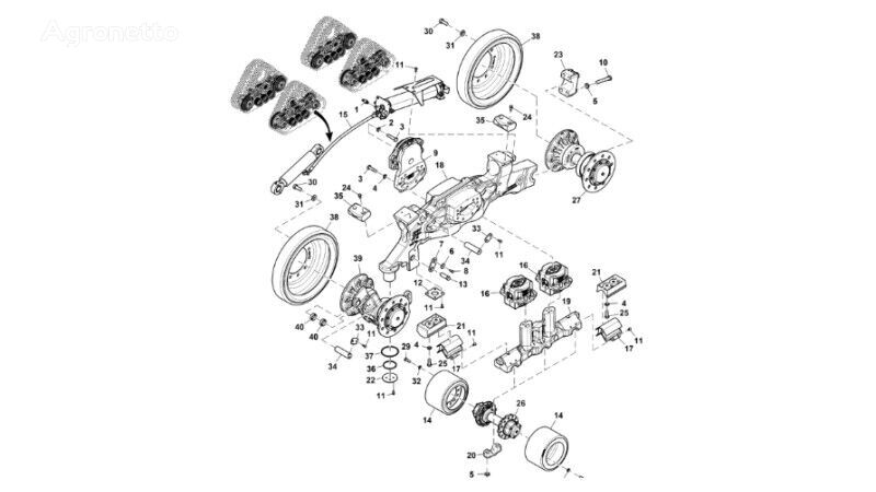 другая запчасть к ходовой Wrzeciono RE590084 для трактора гусеничного John Deere  9470RX