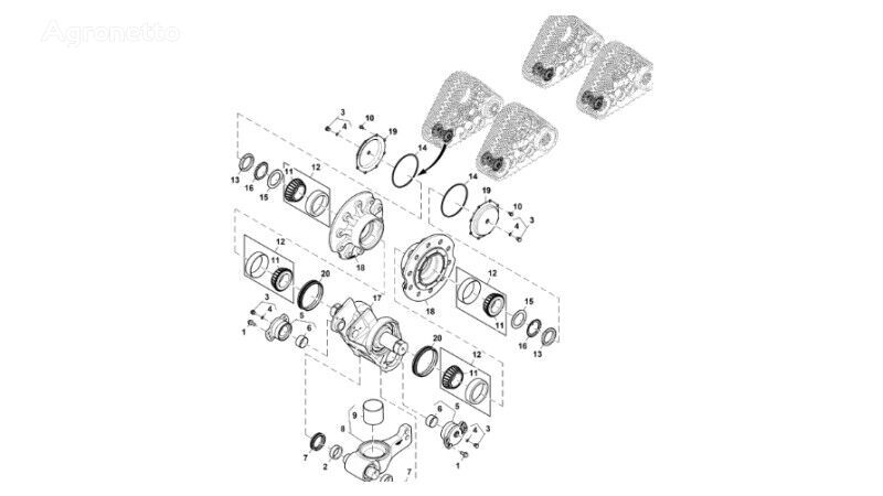 Pierścień ustalający RE566978 other suspension spare part for John Deere 9470RX crawler tractor