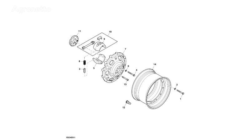 Półtulejka R299669 other suspension spare part for John Deere 8345R