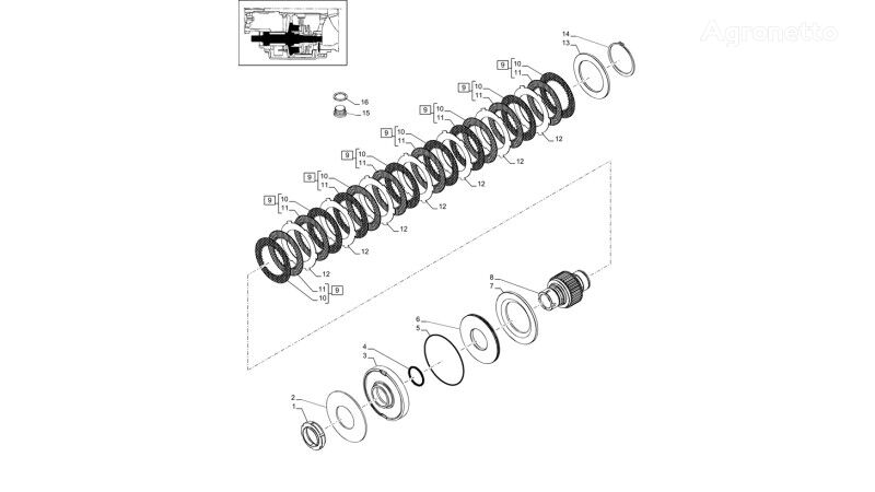 Sprężyna talerzowa 75mm id x 161.4mm od x 4.4mm 47127780 для трактора колесного New Holland T6010 T6070