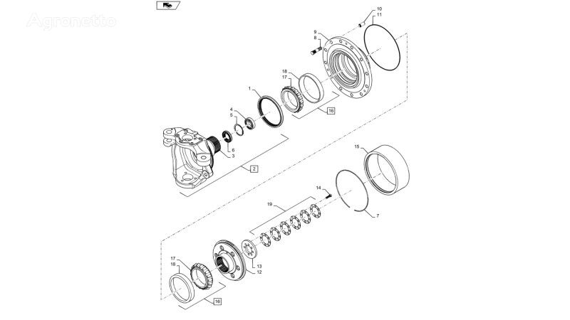 Element nośny piasty  84326330 for New Holland T6090 T6070 wheel tractor