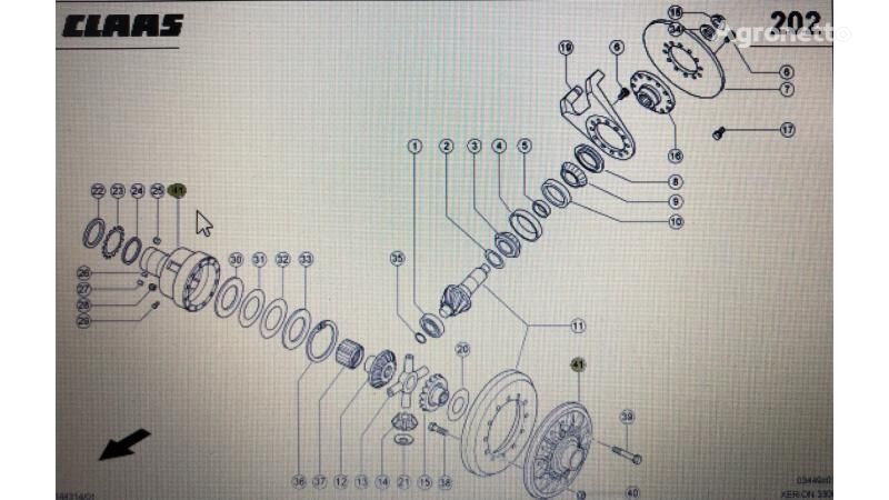 Obudowa wyrównawcza Claas 00 Claas Xerion 3300 3800 kerekes traktor-hoz