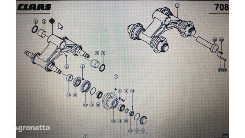 oś wahliwa Claas 00 для зерноуборочного комбайна Claas Lexion 580 750-730 670-640
