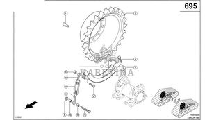 KOŁO (Półgąsienica stalowa; koło gwiazdowe) Claas Lexion 580 KOŁO 0007853042 (Półgąsienica stalowa; koło gwiazdow 0007853042 untuk mesin pemanen gandum Claas Lexion 580