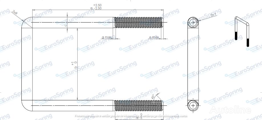 U-bolt Mitsubishi ML103259 OEM ML103259 pour camion léger Mitsubishi