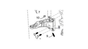 Wspornik Mocowanie Uchwyt Osi Tylnej Prawy Lewy New Holland CR9080 Wspornik Mocowanie Uchwyt Osi Tylnej Prawy Lewy CZĘŚCI 87 87281649 для зерноуборочного комбайна New Holland CR9080