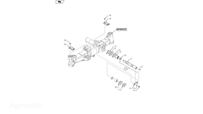 Pin assy New Holland T6090 T6070 Pin assy. 60.26mm od x 510mm l 87400196 87400196 для трактора колесного New Holland T6090 T6070