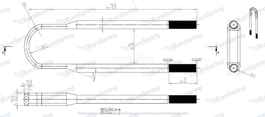 U-bolt Renault GEOMET 5000755145 OEM 5000755145 pour camion léger Renault