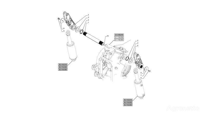 Wałek 626mm 5198501 other transmission spare part for New Holland T6090 wheel tractor