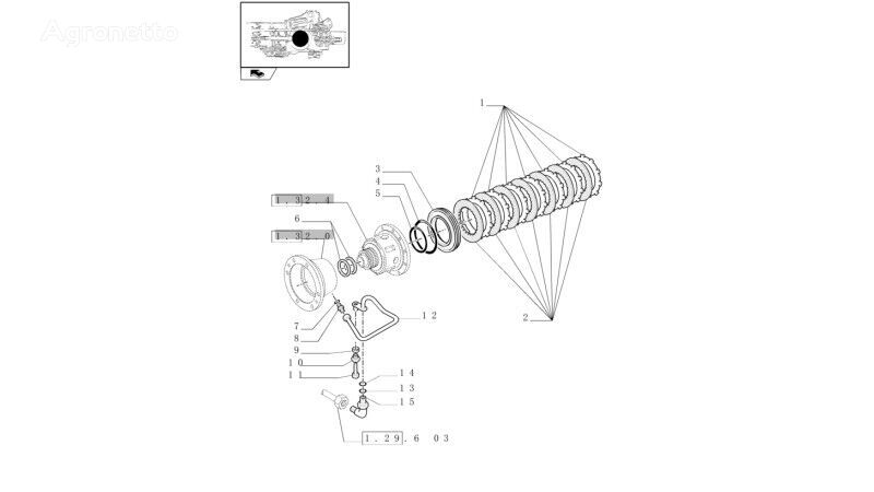 Tłok  5162536 other transmission spare part for New Holland T6010 T6090 T6070 wheel tractor