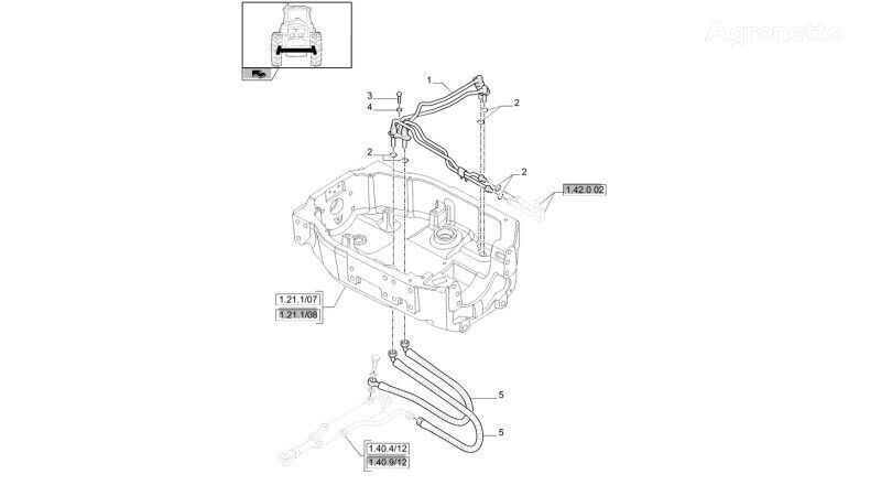 Rurka ciśnieniowa  87702722 andere transmissie-onderdeel voor New Holland T6010  wielen trekker